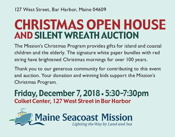 Let the Holidays Begin! Mission’s Christmas Open House and Silent Wreath Auction Dec. 7