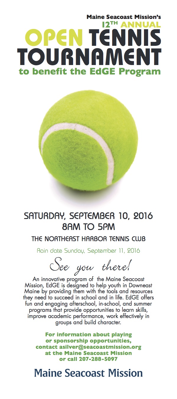 Missions 12th Annual Open Tennis Tournament to Benefit EdGE