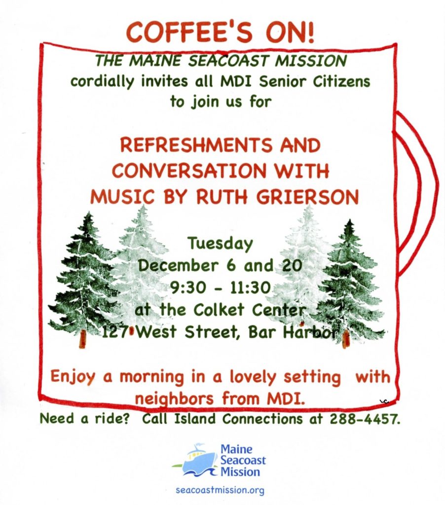Join us for 'Coffee's On,' Dec. 6 and 20