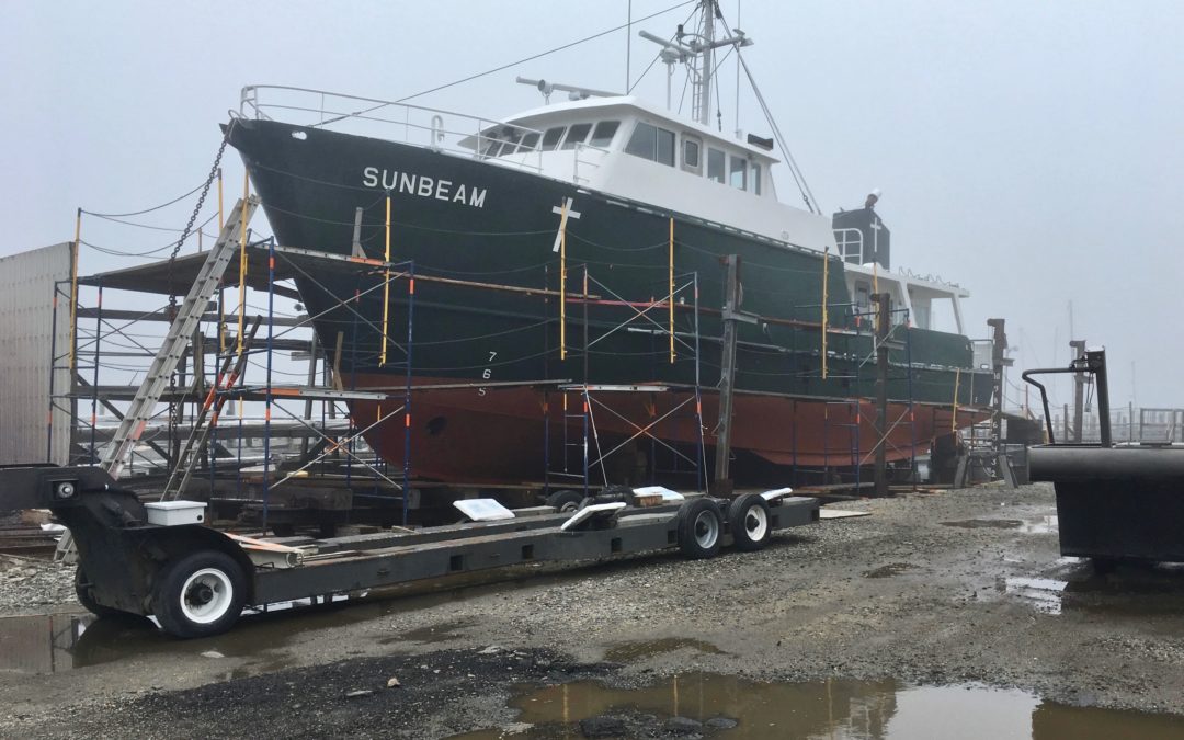 Wet Coastal Maine Weather Challenges Sunbeam V Dry Dock Repairs