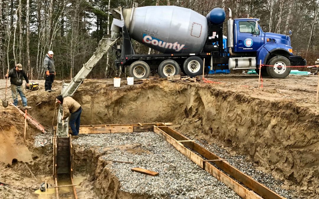 Downeast ME Tiny House Update – Pouring Foundation Concrete on Veterans Day