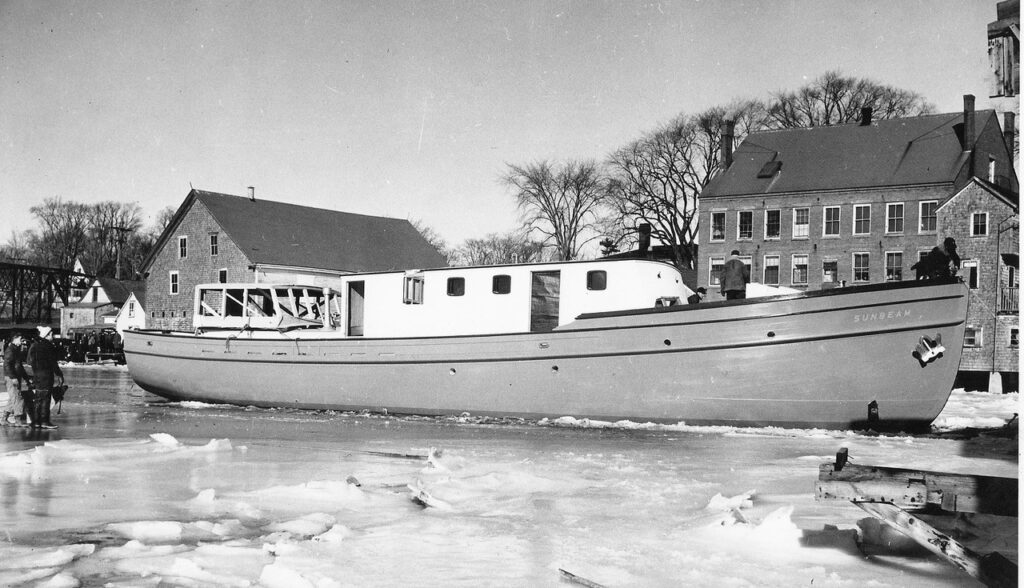 Sunbeam III breaking ice in the 1940s