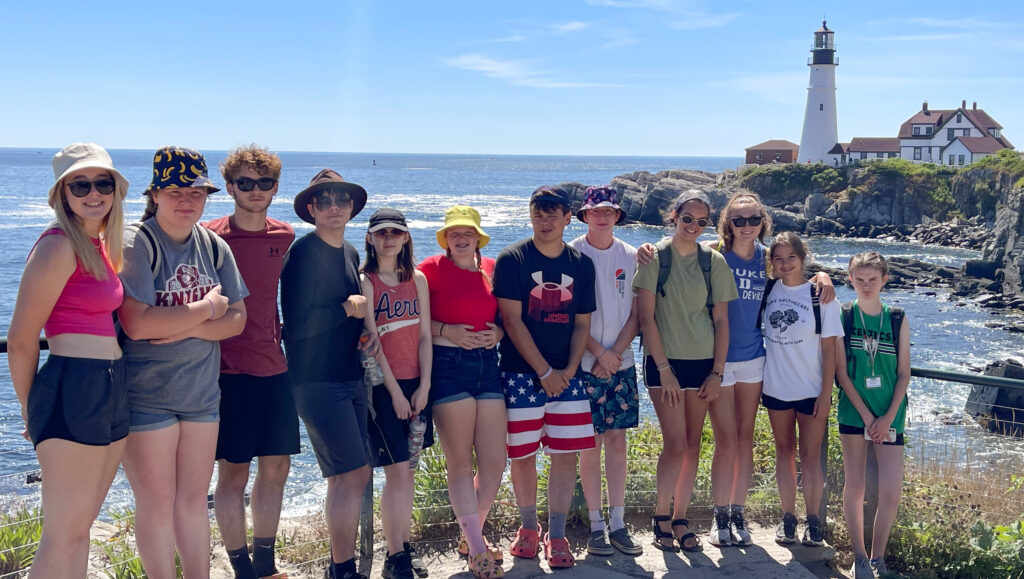 Students in the Journey Program Cohort 2 at the Portland Head Light