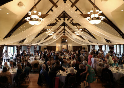 Color photo of the dining room of Bar Harbor Club.