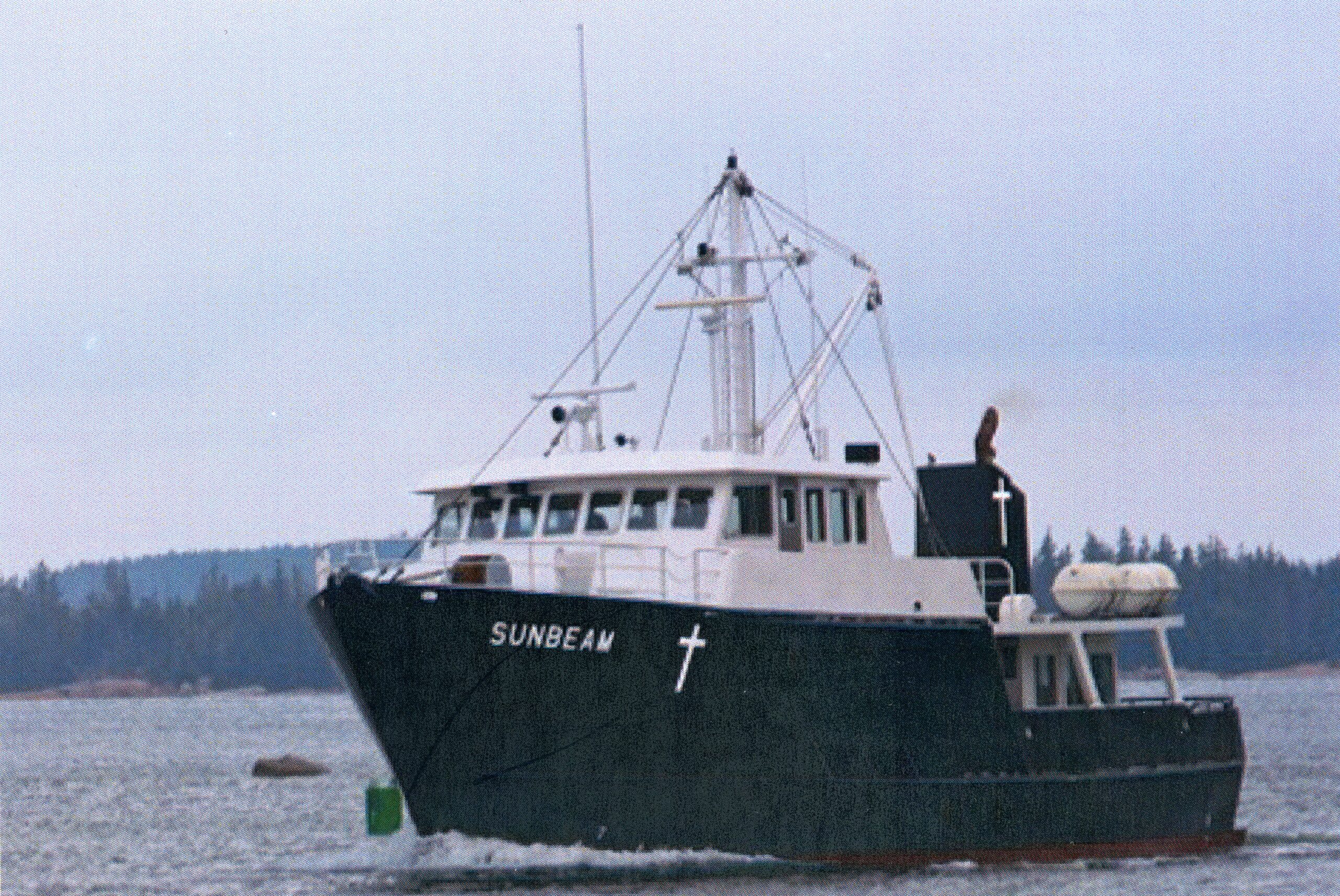 A color photo of a large boat