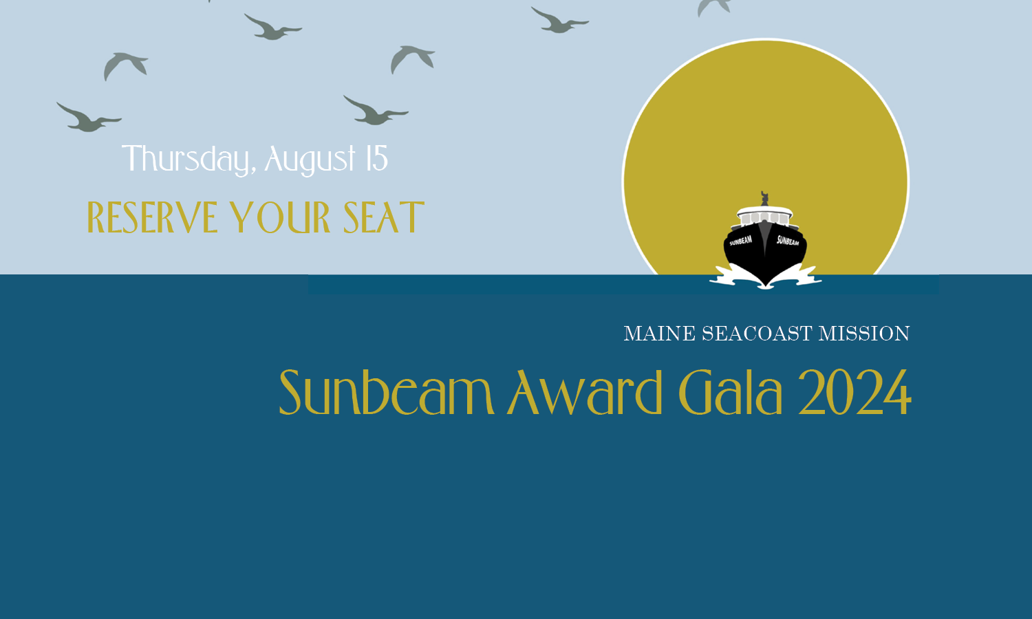 An image that reads Sunbeam Award Gala 2024 Reserve Your Seat