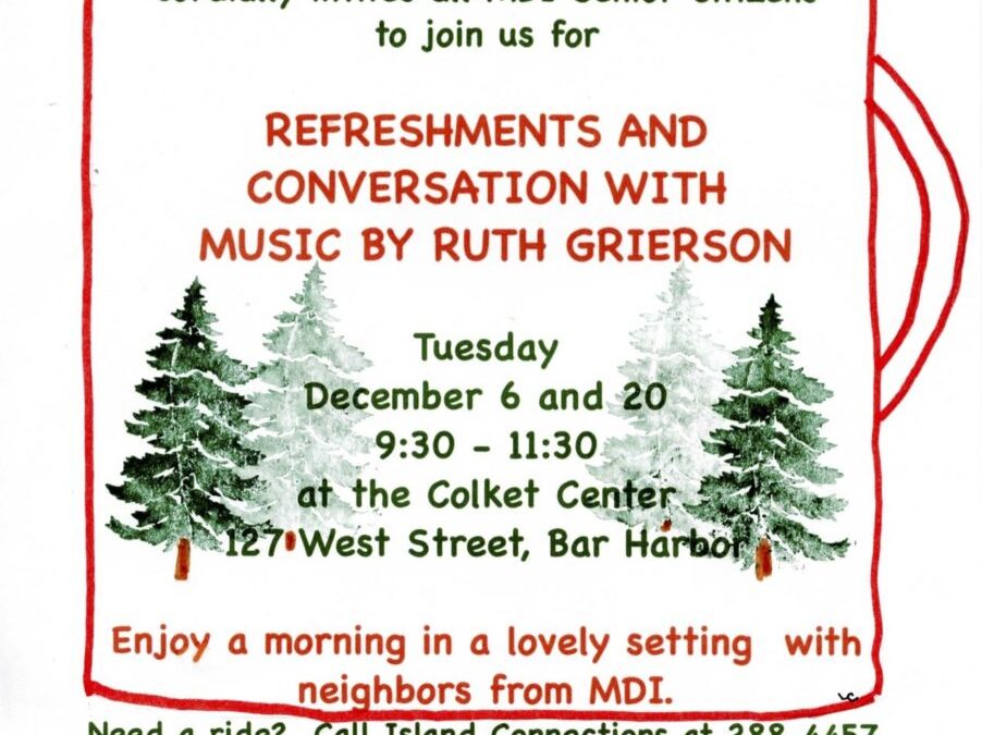 Join Us for ‘Coffee’s On’ – Tuesday Dec. 6: Music by Ruth Grierson